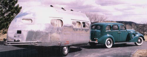 Buick and Bowlus Trailer