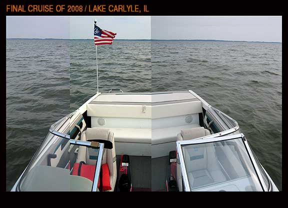 Four Winns on Lake Carlyle, 10/6/08